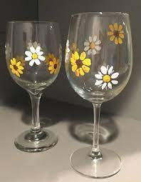 Painted Wine Glass Painting Glassware