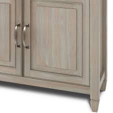 Simpli Home Connaught Entryway Storage Cabinet In Distressed Grey