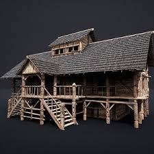 log cabin 3d models for