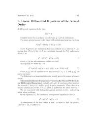 6 Linear Diffeial Equations Of The