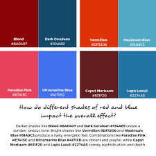 Red And Blue Color Palette A Blend Of