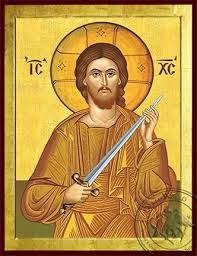 Christ With Sword Cutting Sin