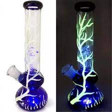 10 Glow In The Dark Hookah Blue Glass