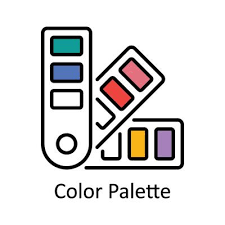 Color Palette White Vector Art Icons