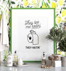 Funny Bathroom Print Instant