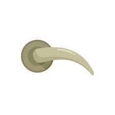 Antique Door Handle Icon Flat Vector