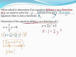 An Equation Defines Y As A Function