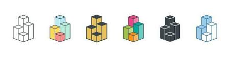 Building Blocks Logo Vector Art Icons