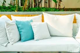 Comfortable Pillows On Outdoor Patio