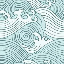 Asian Waves L And Stick Wallpaper