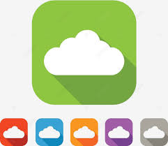 Flat Cloud Icon White Grey Blue Vector
