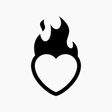 Flaming Heart Svg Png Eps Dxf Cut