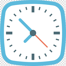Clock Minute Icon Blue Cartoon Clock