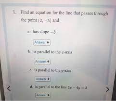 Solved 1 Find An Equation For The Line