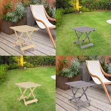 Btmway Natural Wood Outdoor Side Table