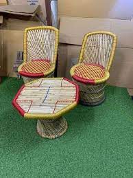 Eco Friendly Bamboo Mudda Chair Table