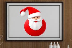 Santa Merry Icon Graphic By