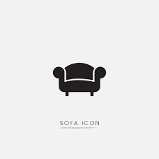 Premium Vector Black Sofa Icon Simple