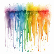 Rainbow Drip Of Paint Generative Ai