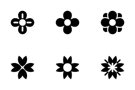 596 Garden Flower Glyph Icon Packs