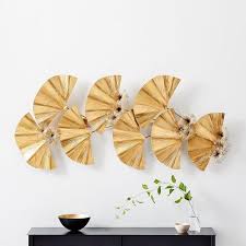 Ginkgo Leaves Gold Metal 3d Wall Art