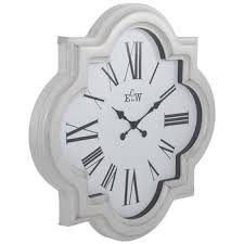 White Quatrefoil Wall Clock Hobby
