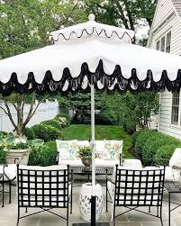 White Patio Umbrellas With Black Trim