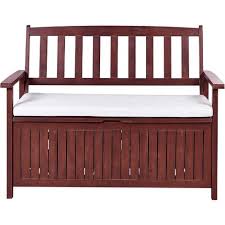 Rustic Outdoor Garden Storage Bench