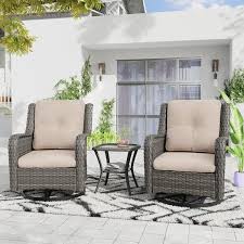 Joyside 3 Piece Wicker Patio