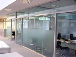 Rectangle Frameless Glass Partition At
