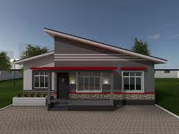 2 Bedroom House Plan With Skillion Roof