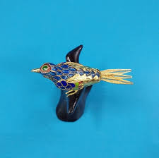 Vintage Chinese Cloisonne Small Bird