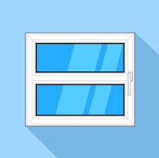 Plastic Window With Blue Sky Glass And