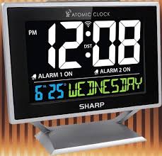 Sharp Atomic Desktop Clock With Color