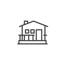 House Outline Icon Linear Style Sign