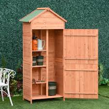 Outsunny Wood Garden Shed Outdoor Tool