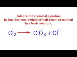 Cl2 Clo3 Cl Balance The Chemical