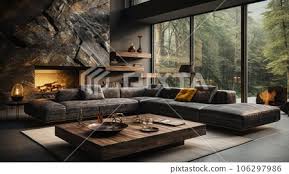 Interior Of Cozy Modern Luxury Cottage
