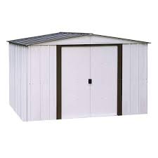 Coffee Galvanized Metal Shed