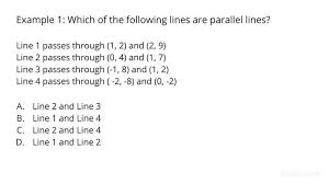 How To Identify Parallel Lines From