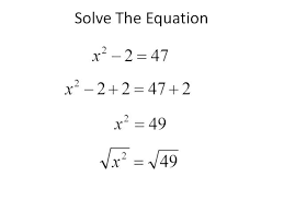 Solving Equations With Square Roots