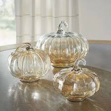 Recycle Clear Glass Pumpkin Shape