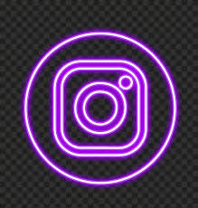 Purple Neon Instagram Logo Icon Png