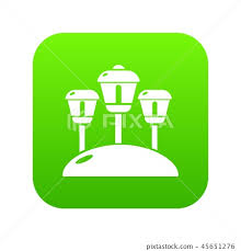 Solar Lamps Garden Light Icon Green