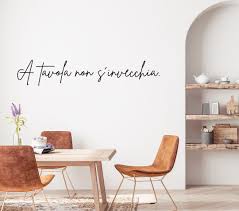 Italian Kitchen Wall Decal A Tavola Non