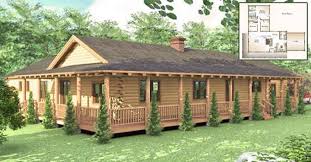 Log House With Wrap Around Porch