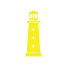 Eps10 Yellow Vector Lighthouse Tower