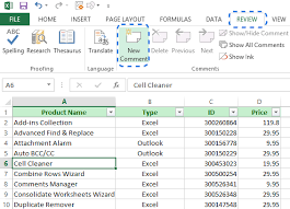 How To Add Comments In Excel Show Hide