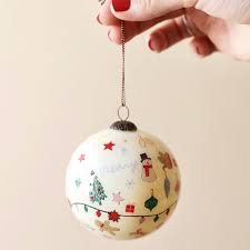 Hand Painted Festive Bauble