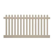 Khaki Vinyl Picket Fence Panel